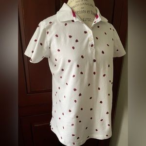 Like New Laura Scott Ladybug Polo Shirt Large bugs insects
